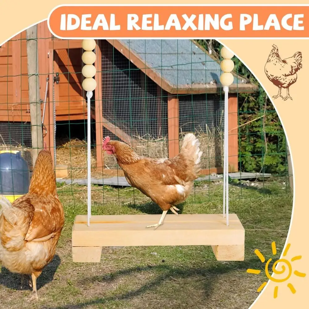 NEW Natural Wood Chicken Swings Durable DIY Swing Toys Chicken Perch Pet Supplies
NEW Natural Wood Chicken Swings Durable DIY Swing Toys Chicken Perch Pet Supplies