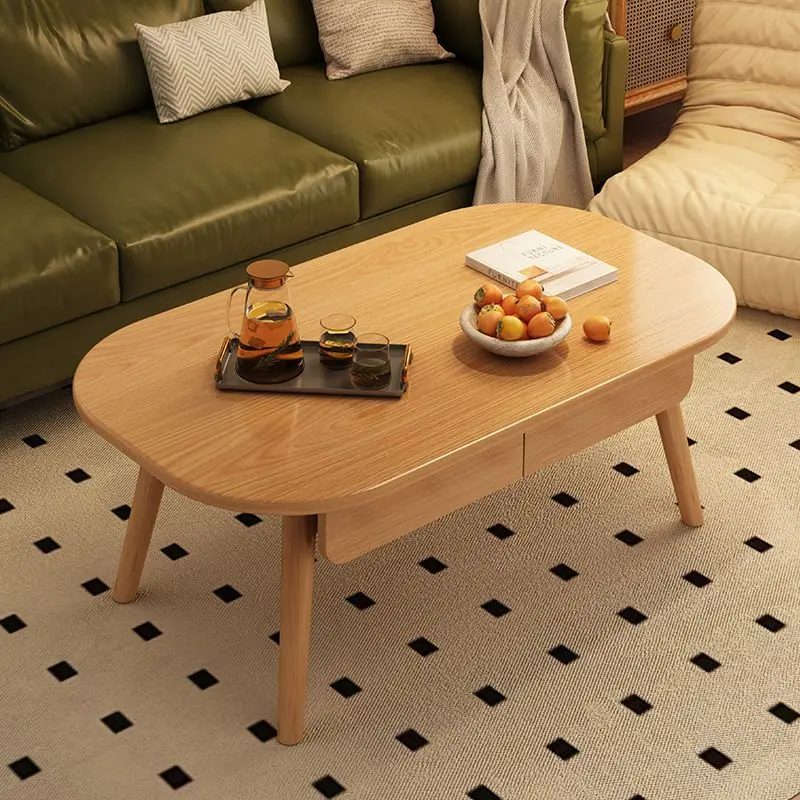 Nordic Solid Wood Coffee Table With Double Drawers Minimalist Oval Living Room Tea Table Modern Home Practical Storage Furniture
Nordic Solid Wood Coffee Table With Double Drawers Minimalist Oval Living Room Tea Table Modern Home Practical Storage Furniture