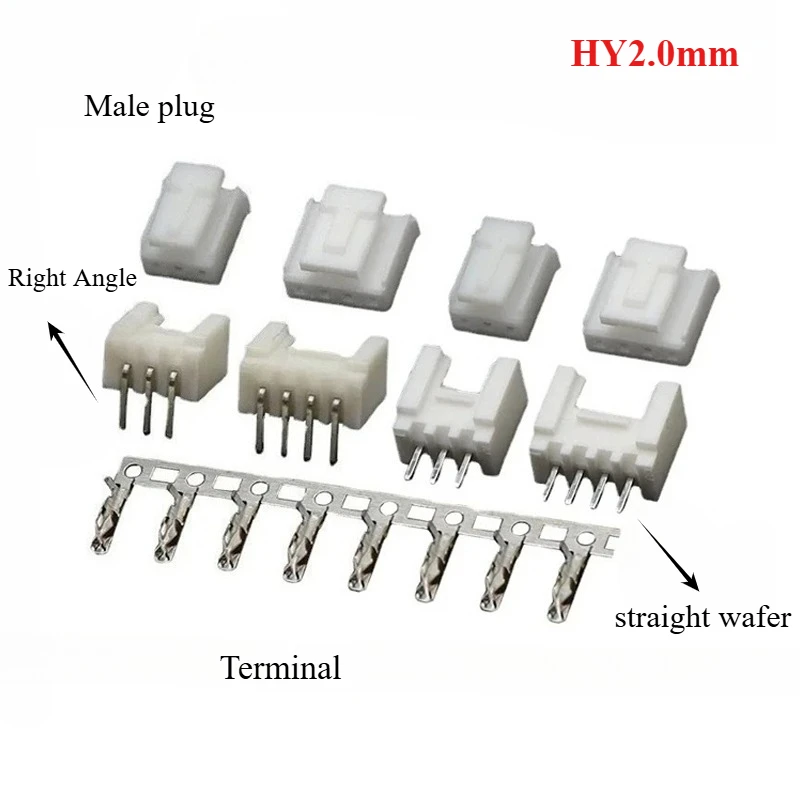 20sets HY2.0 2.0mm Pitch with lock HY-2P 3P 4P 5P 6P 8P male socket female plug terminal block connector kit
20sets HY2.0 2.0mm Pitch with lock HY-2P 3P 4P 5P 6P 8P male socket female plug terminal block connector kit