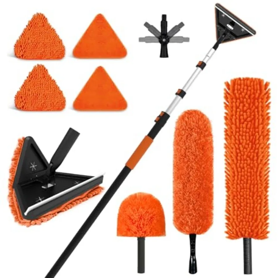 20Feet Reach Duster Cleaner Kit, Dusters for Cleaning with Extension Pole, Baseboard and Wall and Window Cleaner Mop for Fan Bl
20Feet Reach Duster Cleaner Kit, Dusters for Cleaning with Extension Pole, Baseboard and Wall and Window Cleaner Mop for Fan Bl