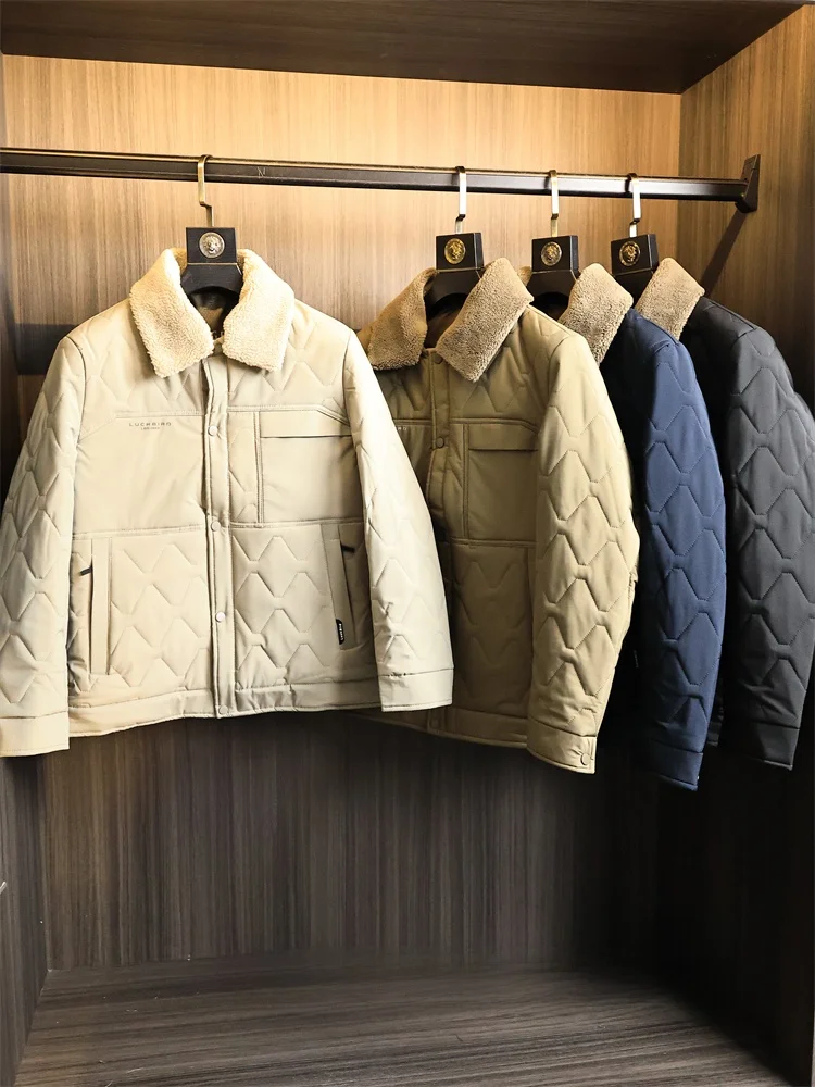 High Density Waterproof Men's Cotton Jacket Lamb Velvet Collar Fashionable Thermal Stitching Trendy Pure Color Autumn Winter ...
High Density Waterproof Men's Cotton Jacket Lamb Velvet Collar Fashionable Thermal Stitching Trendy Pure Color Autumn Winter ...