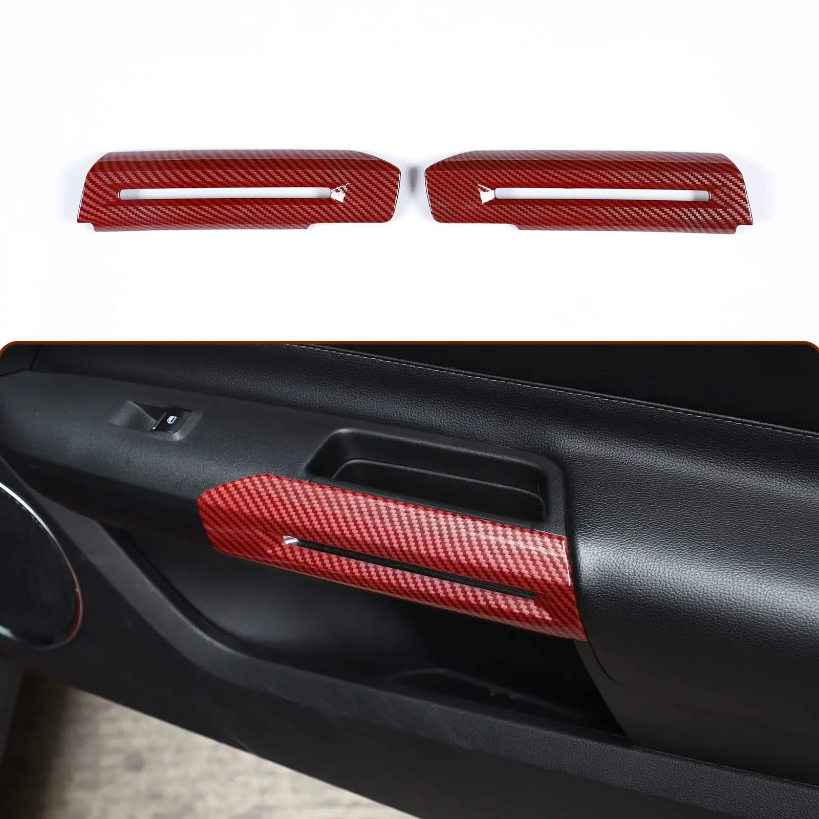 Red Carbon Fiber Door Handle Trim Covers For Car Interior 2015–2024 Models 2 Pieces
Red Carbon Fiber Door Handle Trim Covers For Car Interior 2015–2024 Models 2 Pieces