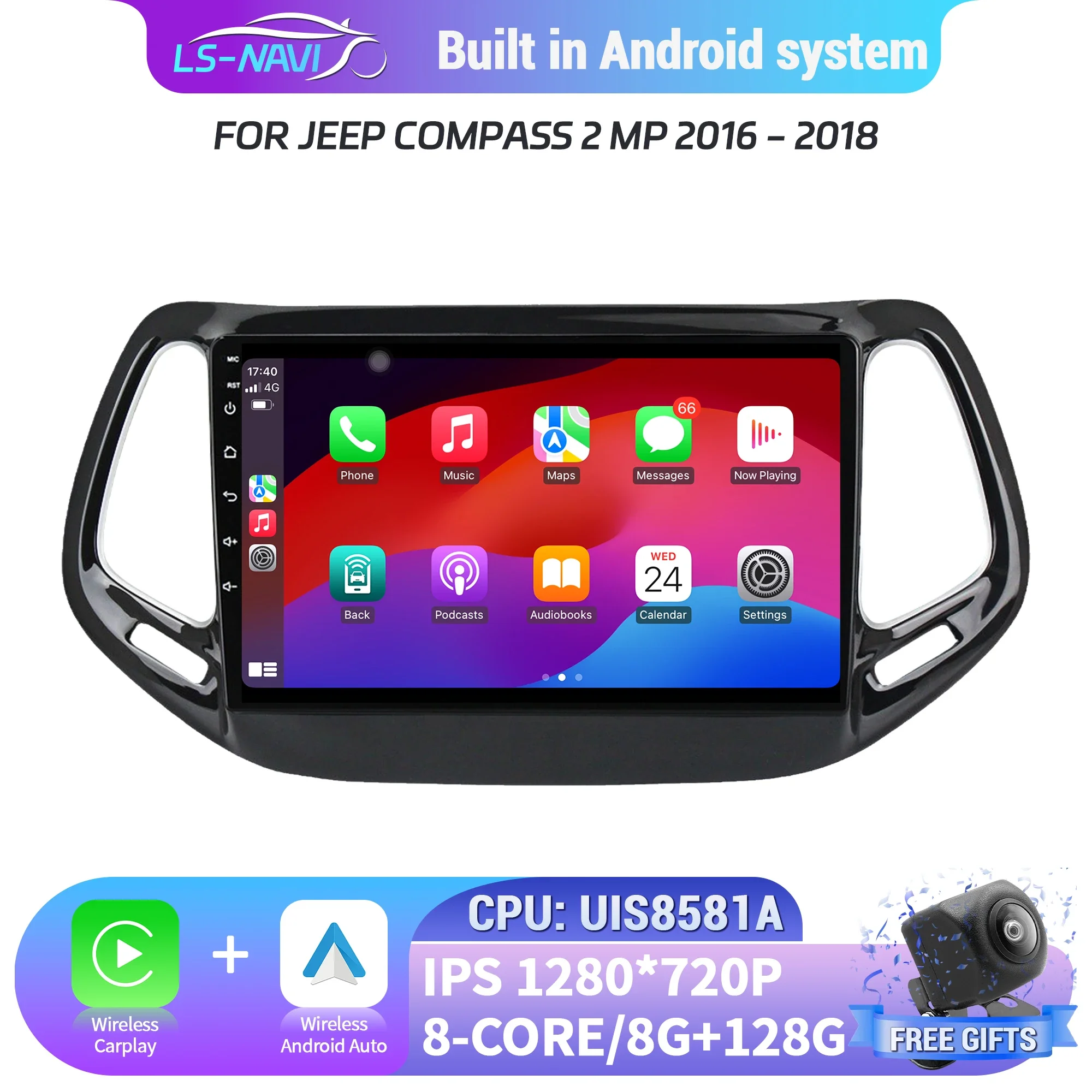 Car Radio GPS For Jeep Compass 2 MP 2016-2018 Wireless Bluetooth Android Auto Carplay Touch Head Unit Stereo Multimedia Screen
Car Radio GPS For Jeep Compass 2 MP 2016-2018 Wireless Bluetooth Android Auto Carplay Touch Head Unit Stereo Multimedia Screen