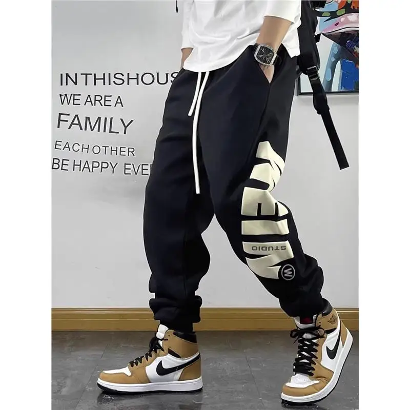 Loose Fit Men's Sweatpants Large Size 300 Pou Spring Autumn Sle Printed Casual Trousers High Waist Long Pants Youth Trend
Loose Fit Men's Sweatpants Large Size 300 Pou Spring Autumn Sle Printed Casual Trousers High Waist Long Pants Youth Trend