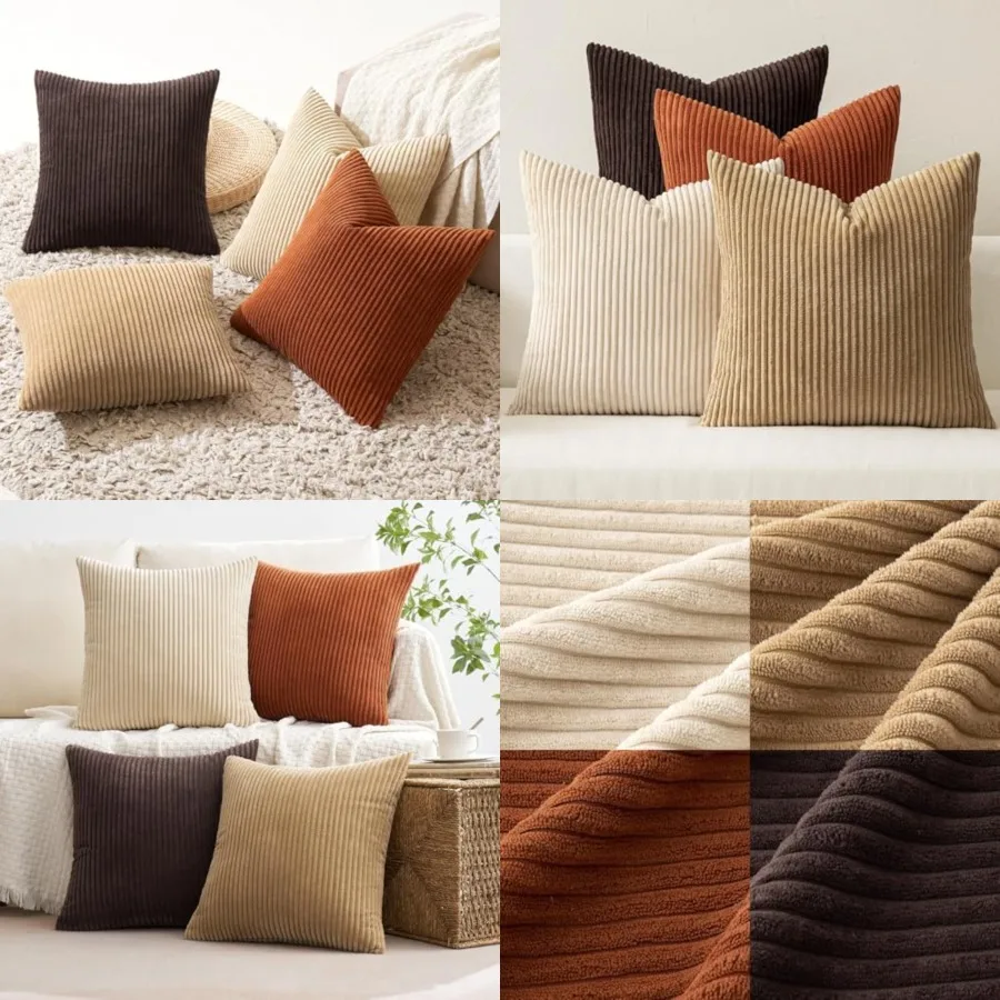 Boho Farmhouse Throw Pillow Covers 20x20 Inch Set of 4 Rustic Mordern Cushion Covers Soft Corduroy Nordic Home Decor for Couch
Boho Farmhouse Throw Pillow Covers 20x20 Inch Set of 4 Rustic Mordern Cushion Covers Soft Corduroy Nordic Home Decor for Couch