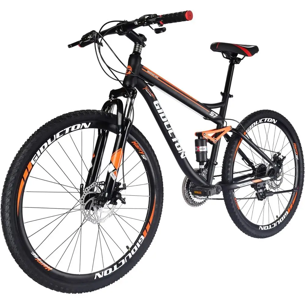 27.5 Dual Suspension Mountain Bike with 21-Speed and Disc Brakes for Men and Women
27.5 Dual Suspension Mountain Bike with 21-Speed and Disc Brakes for Men and Women