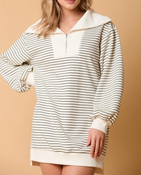 Womens Dresses 2024 Autumn Fashion Long Sleeved Turn-Down Collar Striped Pocket Design Loose Casual Daily Mini Dress
Womens Dresses 2024 Autumn Fashion Long Sleeved Turn-Down Collar Striped Pocket Design Loose Casual Daily Mini Dress