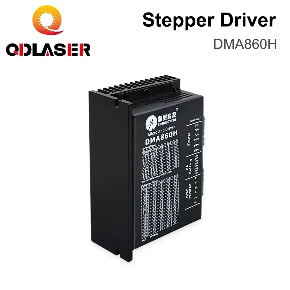QDLASER Leadshine DMA860H 2 Phase Stepper Driver 7-16mA 18V/70V/80VAC 2.4-7.2A for CNC Machine Co2 Laser Cutting Machine
QDLASER Leadshine DMA860H 2 Phase Stepper Driver 7-16mA 18V/70V/80VAC 2.4-7.2A for CNC Machine Co2 Laser Cutting Machine