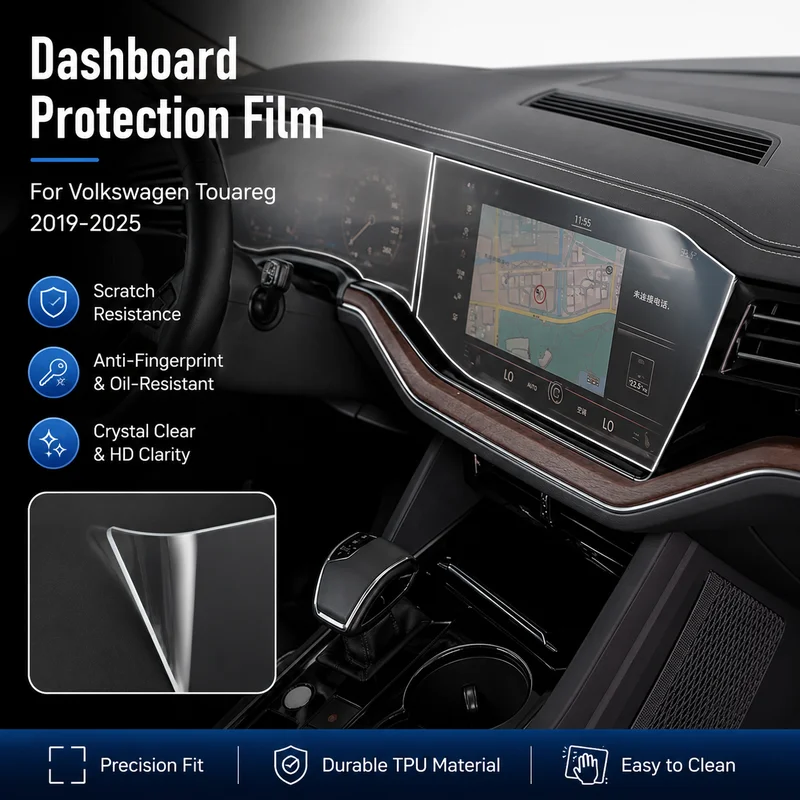 Interior Dashboard Film For Volkswagen Touareg 2019-2025 Clear TPU Protection Car Accessories, Replacement Parts
Interior Dashboard Film For Volkswagen Touareg 2019-2025 Clear TPU Protection Car Accessories, Replacement Parts