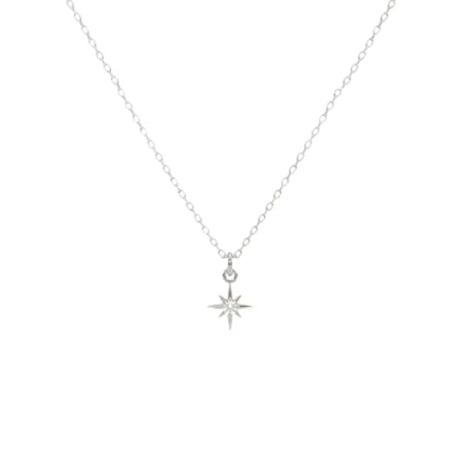 Annika Bella Sterling Silver Star Necklace for Women, Length 15-17 Inch, Tiny Cubic Zirconia North-Star Charm Pendant Necklace,
Annika Bella Sterling Silver Star Necklace for Women, Length 15-17 Inch, Tiny Cubic Zirconia North-Star Charm Pendant Necklace,