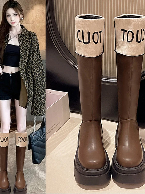 Women's High-Top Booties Ankle Strap Thi Bot Heightening Slimming Color Blo Knight Boots Winter Faion Boots
Women's High-Top Booties Ankle Strap Thi Bot Heightening Slimming Color Blo Knight Boots Winter Faion Boots