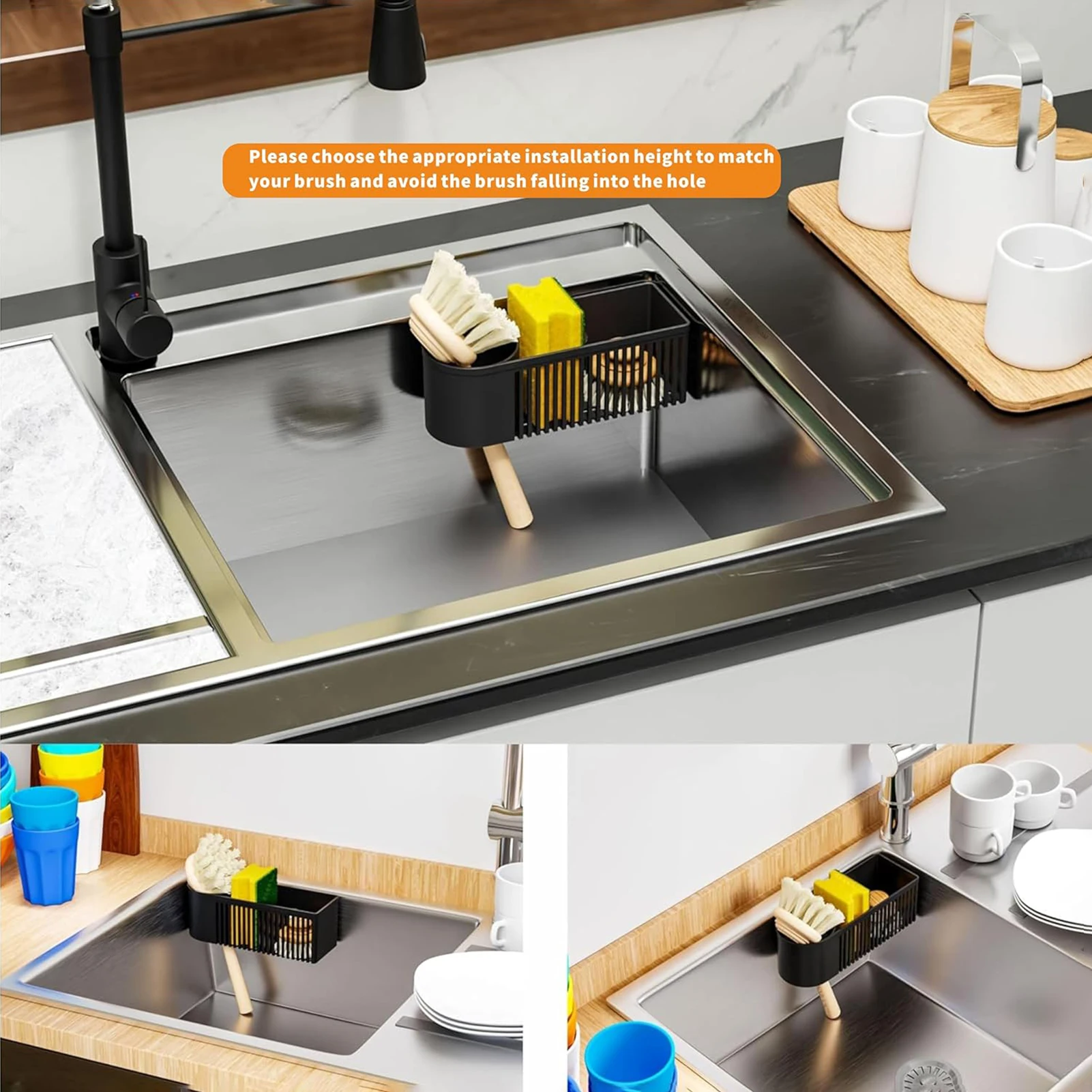 Органайзер для кухонной раковины, держатель для губки, компактный держатель для скруббера, держатель для посуды для дома, общежития, ванной комнаты, кухни
Органайзер для кухонной раковины, держатель для губки, компактный держатель для скруббера, держатель для посуды для дома, общежития, ванной комнаты, кухни