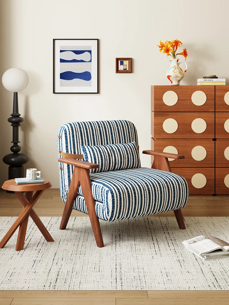 Solid wood single sofa in small apartment living room and study does not take up space
Solid wood single sofa in small apartment living room and study does not take up space