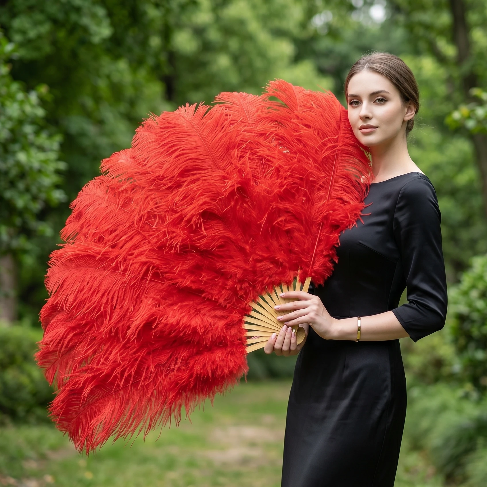 Red Large Natural Ostrich Feather Fans 100/130CM Fluffy Performance Dance Folding Handheld Fan Multi-Style Party Stage Props
Red Large Natural Ostrich Feather Fans 100/130CM Fluffy Performance Dance Folding Handheld Fan Multi-Style Party Stage Props