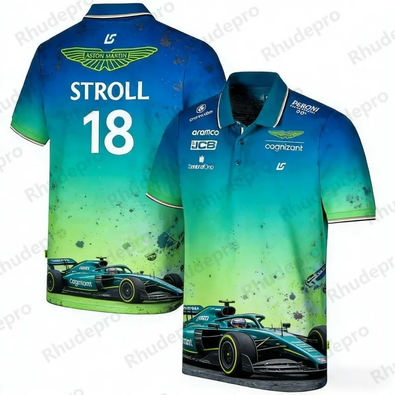 Aston Martin Team Stroll 18 Racing Theme Short-sleeve Polo Shirt for Racing Fans Sports Casual Top
Aston Martin Team Stroll 18 Racing Theme Short-sleeve Polo Shirt for Racing Fans Sports Casual Top