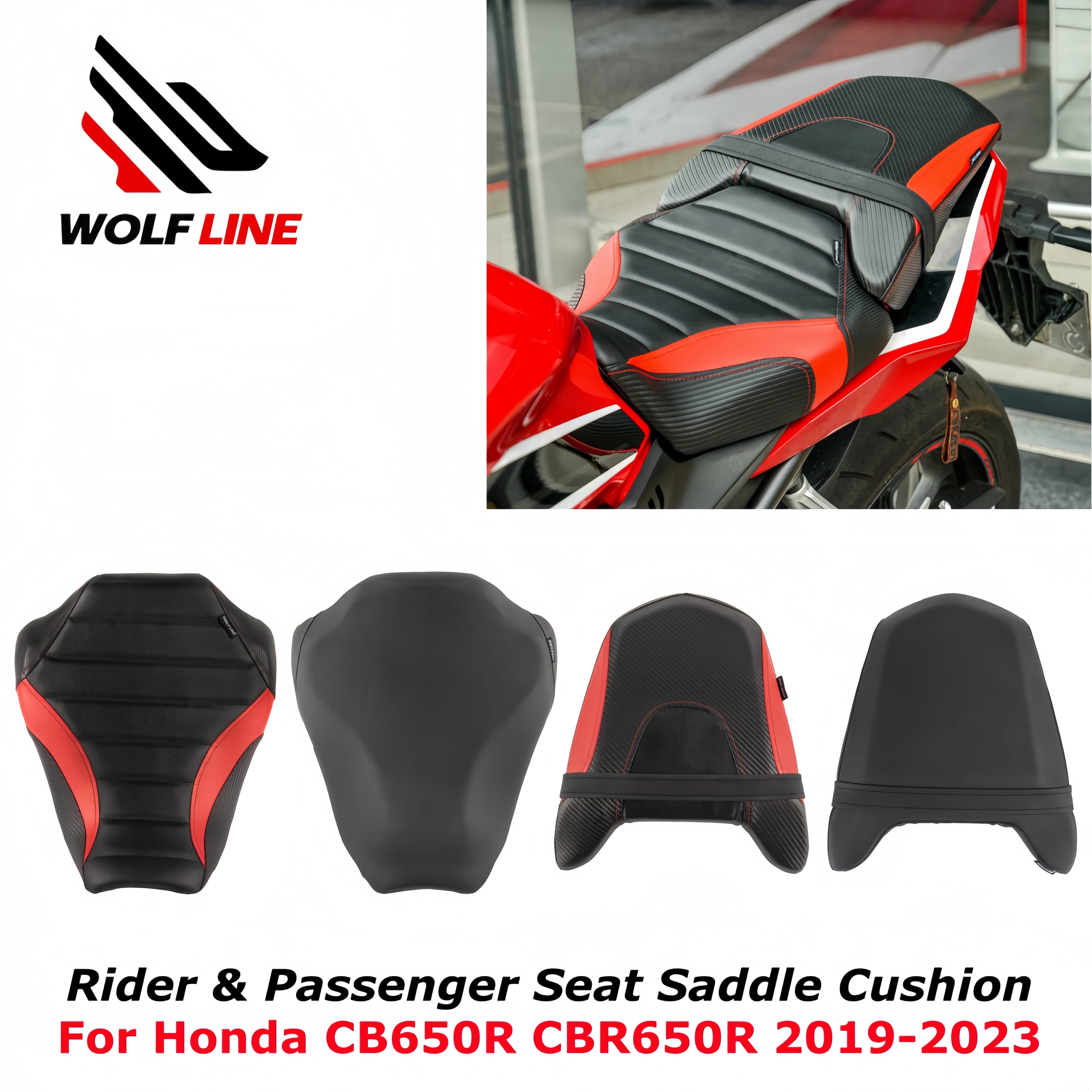 WOLFLINE Rider & Passenger Seat Saddle Cushion for Honda CB650R CBR650R 2019-2023 Front Rear Seat Cushion Pillion
WOLFLINE Rider & Passenger Seat Saddle Cushion for Honda CB650R CBR650R 2019-2023 Front Rear Seat Cushion Pillion