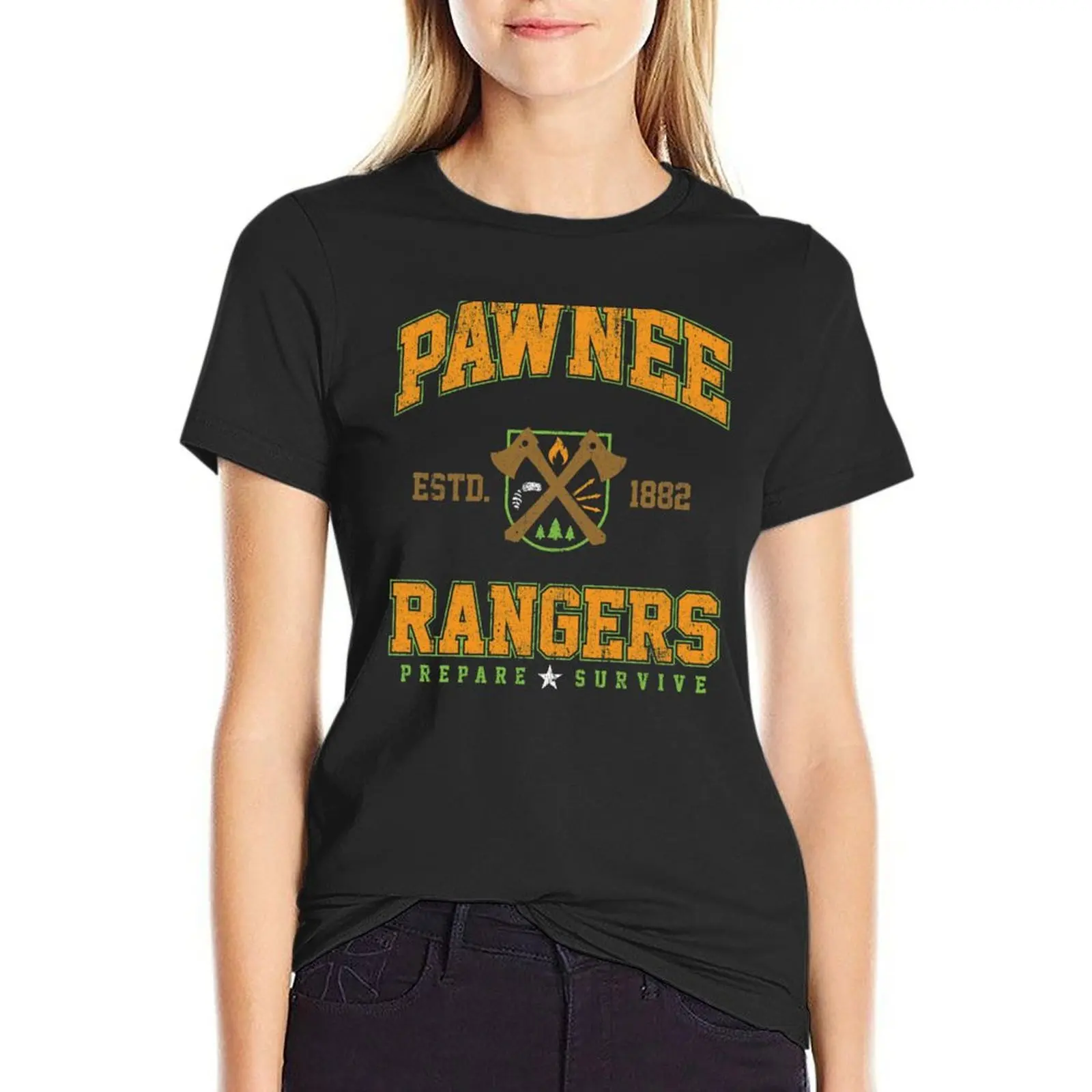 Pawnee Rangers T-Shirt Female clothing summer clothes animal prinfor quick-drying t shirts for Women
Pawnee Rangers T-Shirt Female clothing summer clothes animal prinfor quick-drying t shirts for Women