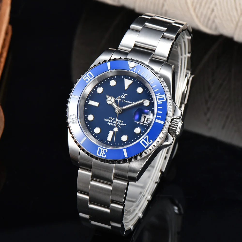 Мужские часы 40,5 мм с автоматическим механическим механизмом NH35 в сочетании с ремешком из нержавеющей стали диаметром 20 мм и сапфировым зеркалом.
Мужские часы 40,5 мм с автоматическим механическим механизмом NH35 в сочетании с ремешком из нержавеющей стали диаметром 20 мм и сапфировым зеркалом.