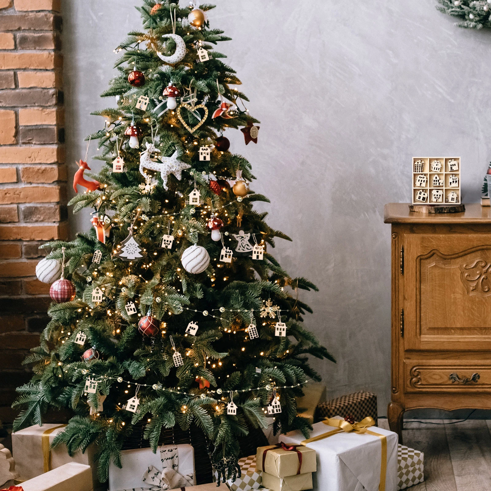 45pcs Wooden Slices House Shaped Embellishments Hanging Decorations Diy Crafts Accessories For Home Ornaments Smooth Lightweight
45pcs Wooden Slices House Shaped Embellishments Hanging Decorations Diy Crafts Accessories For Home Ornaments Smooth Lightweight