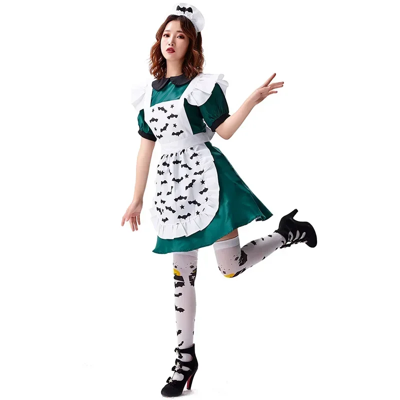 Magic Bat Maid Costume Evil Bat Cosplay Green Maid Dress Girls Woman Halloween Party Costumes
Magic Bat Maid Costume Evil Bat Cosplay Green Maid Dress Girls Woman Halloween Party Costumes