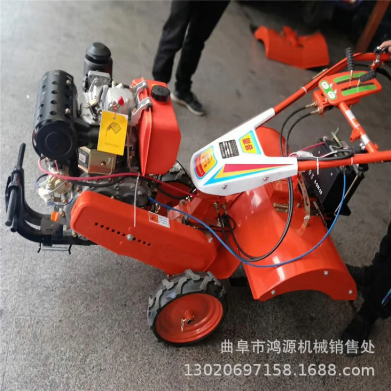 Small agricultural tiller for soil loosening, dieselgasoline four-wheel drive micro-tiller, household small cultivator
Small agricultural tiller for soil loosening, dieselgasoline four-wheel drive micro-tiller, household small cultivator