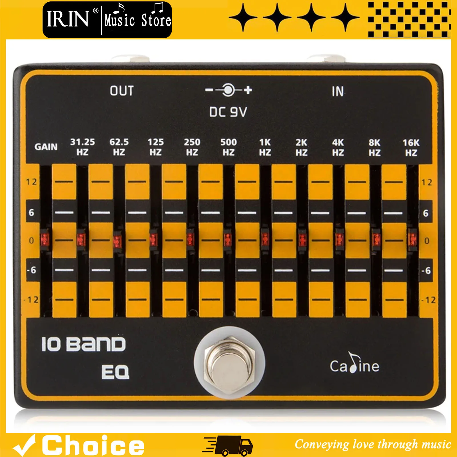 CP-24 Electric Guitar Effect Pedal 10 Band EQ Equalizer Effect Guitar Pedal True Bypass Guitar Accessories
CP-24 Electric Guitar Effect Pedal 10 Band EQ Equalizer Effect Guitar Pedal True Bypass Guitar Accessories