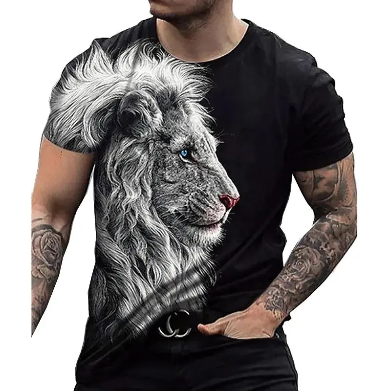 New summer models, flower leopard print 3D printed short sleeves, boys personalized crew neck T-shirt
New summer models, flower leopard print 3D printed short sleeves, boys personalized crew neck T-shirt