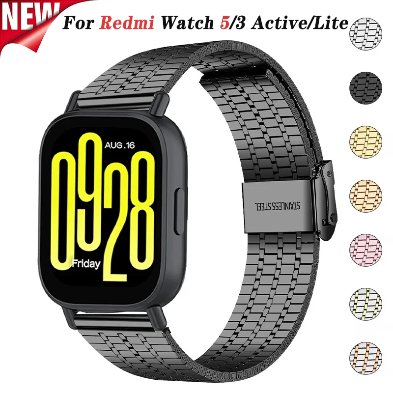 Ремешок из нержавеющей стали для Redmi Watch 5 Active 3 Active Smartwatch Металлический ремешок для часов для Redmi Watch 5 Lite 3 Lite Браслет
Ремешок из нержавеющей стали для Redmi Watch 5 Active 3 Active Smartwatch Металлический ремешок для часов для Redmi Watch 5 Lite 3 Lite Браслет