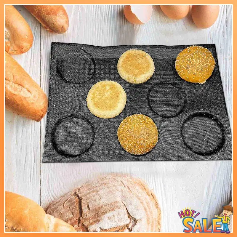 AB68 8 Holes Hamburger Bun Pans For Baking Mesh Silicone Bread Pans For Baking Non Stick Perforated Baking Molds
AB68 8 Holes Hamburger Bun Pans For Baking Mesh Silicone Bread Pans For Baking Non Stick Perforated Baking Molds