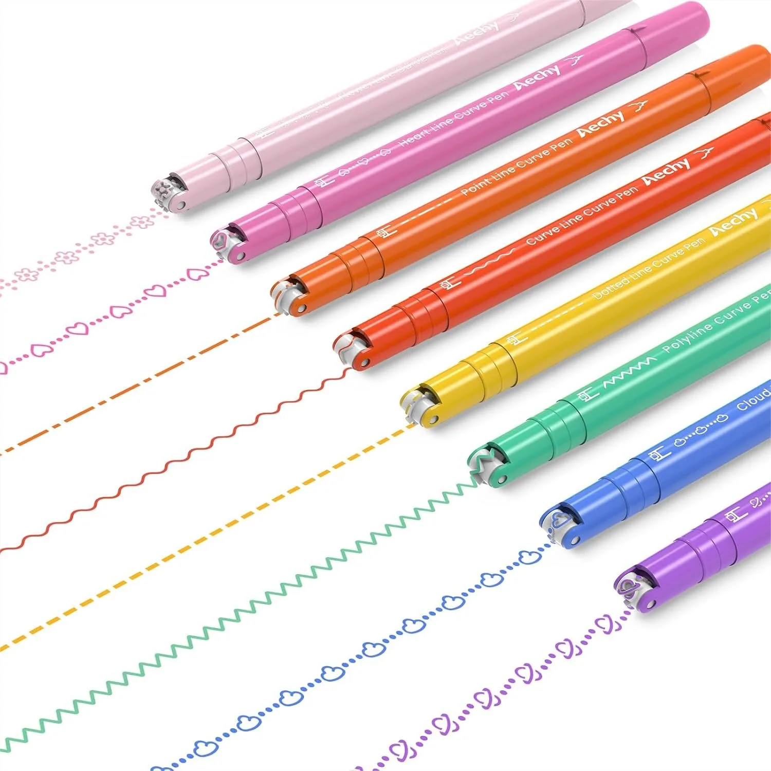 8PCS Curve Highlighter Pen Set for Note Taking, Dual Tip Pens with 8 Curve Shapes & Colors for Journaling Back to School
8PCS Curve Highlighter Pen Set for Note Taking, Dual Tip Pens with 8 Curve Shapes & Colors for Journaling Back to School