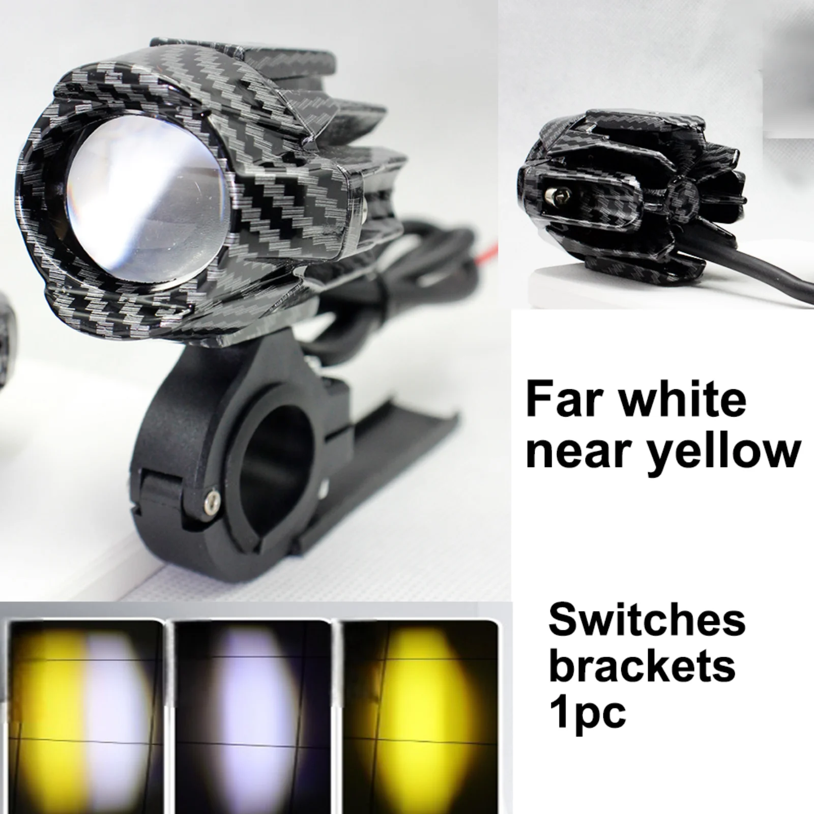 Universal Motorcycle Headlight Led Auxiliary Fog Light Carbon Fiber Style 2 Color Motorcycle Driving Led Fog Light Headlamp
Universal Motorcycle Headlight Led Auxiliary Fog Light Carbon Fiber Style 2 Color Motorcycle Driving Led Fog Light Headlamp