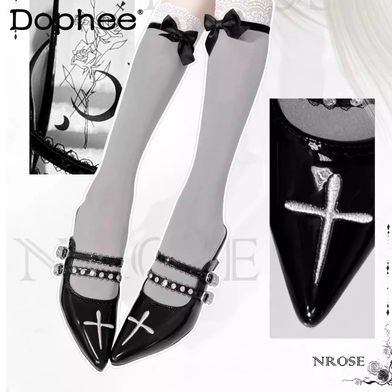 Original Subculture Punk Style Black Thin Heels Sandals Summer Women's Sweet Elegant Retro Sexy Black High Heels Leather Shoes
Original Subculture Punk Style Black Thin Heels Sandals Summer Women's Sweet Elegant Retro Sexy Black High Heels Leather Shoes