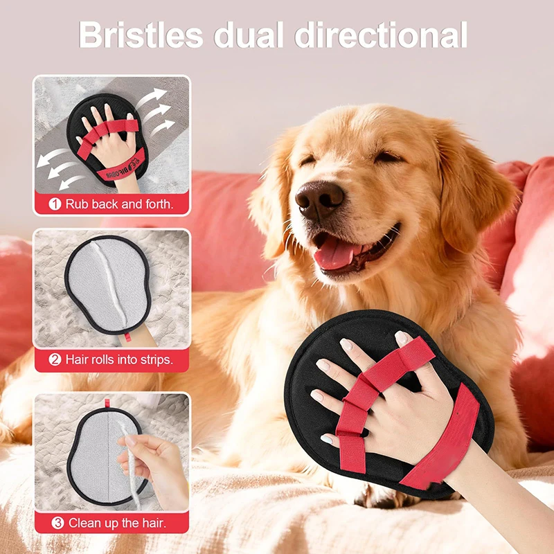 Electrostatic Brush Pet Hair Cleaning And Collection Gloves Reusable Grooming Gloves Dog Hair Remover Tool 5-Finger Design
Electrostatic Brush Pet Hair Cleaning And Collection Gloves Reusable Grooming Gloves Dog Hair Remover Tool 5-Finger Design