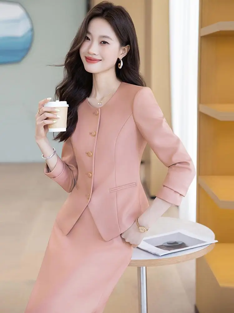 Pink Suit Set Women's New Style High-End Atmosphere Goddess Host Commute Slim Fit Half-length Skirt Suit Professional Fashion
Pink Suit Set Women's New Style High-End Atmosphere Goddess Host Commute Slim Fit Half-length Skirt Suit Professional Fashion