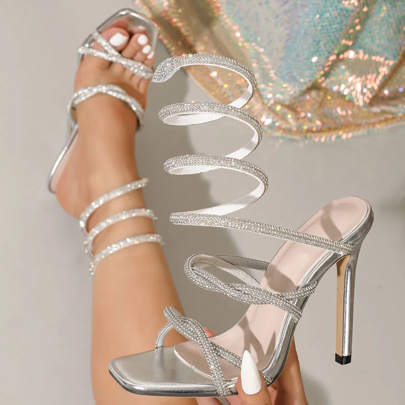 Eilyken Design, сандалии на тонком каблуке с узкими ремешками, женские туфли для стриптиза с ремешком на щиколотке и кристаллами, вечерние туфли Zapatillas De Mujer
Eilyken Design, сандалии на тонком каблуке с узкими ремешками, женские туфли для стриптиза с ремешком на щиколотке и кристаллами, вечерние туфли Zapatillas De Mujer