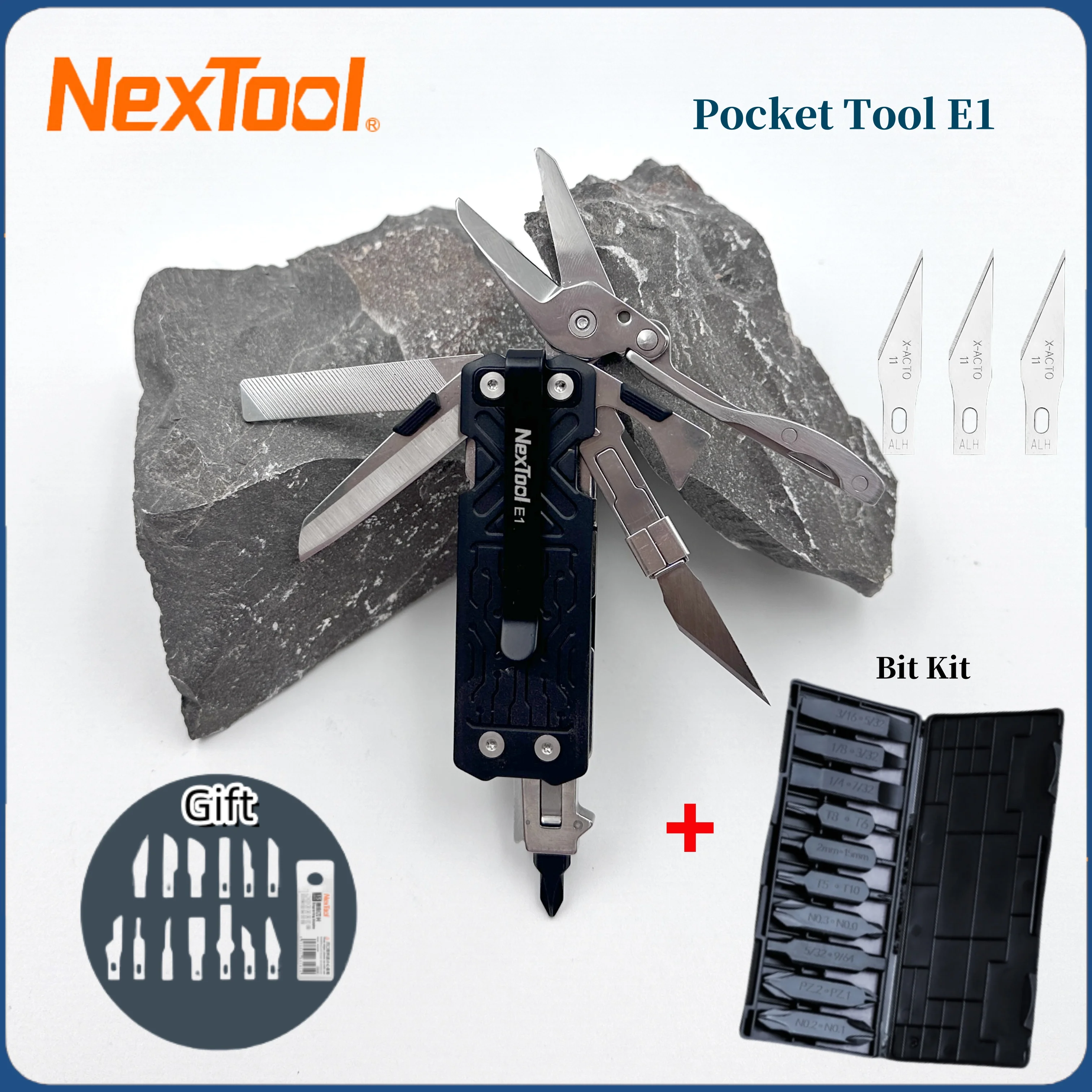 NexTool 10-IN-1 Pocket Tool E1 Folding Knife Scissors Plier Saw Outdoor Camping EDC Equipment Folding Multitool
NexTool 10-IN-1 Pocket Tool E1 Folding Knife Scissors Plier Saw Outdoor Camping EDC Equipment Folding Multitool