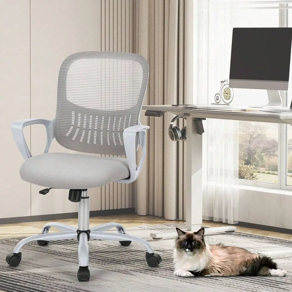 Ergonomic Office Chair Home Desk Mesh Chair With Fixed Armrest Executive Computer Chair With Soft Foam Seat Cushion
Ergonomic Office Chair Home Desk Mesh Chair With Fixed Armrest Executive Computer Chair With Soft Foam Seat Cushion
