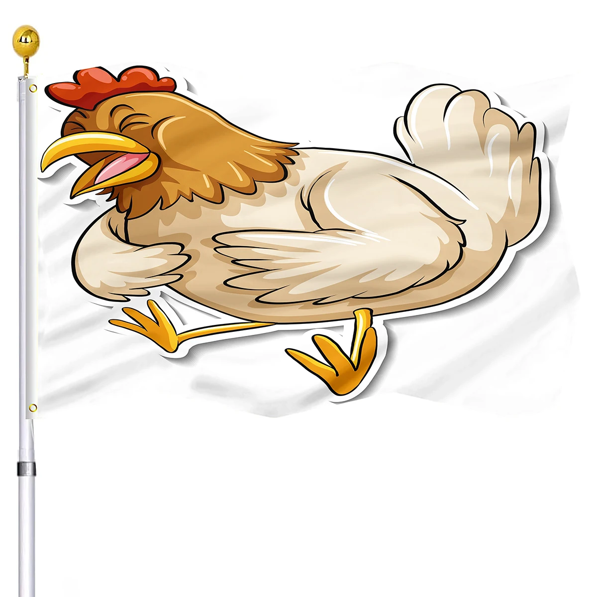 Cute Chicken Flags Cartoon Funny Animal Decorative Flag for Home Indoor Party Outdoor Double Stitched Flags with Brass Grommets
Cute Chicken Flags Cartoon Funny Animal Decorative Flag for Home Indoor Party Outdoor Double Stitched Flags with Brass Grommets