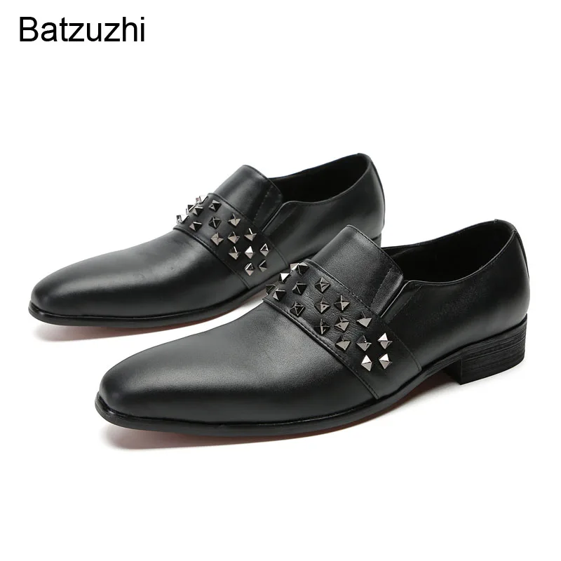 Batzuzhi Handmade Men's Shoes Pointed Toe Formal Black Genuine Leather Dress Shoes Men Fashion Business, Party Shoes Male!
Batzuzhi Handmade Men's Shoes Pointed Toe Formal Black Genuine Leather Dress Shoes Men Fashion Business, Party Shoes Male!
