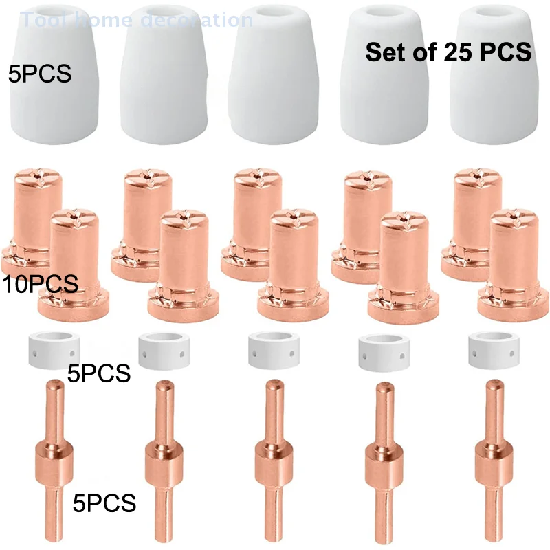 25pcs Consumables Extended Long Tip Electrodes And Nozzles For PT-31LG-40 Air Plasma Cutter
25pcs Consumables Extended Long Tip Electrodes And Nozzles For PT-31LG-40 Air Plasma Cutter