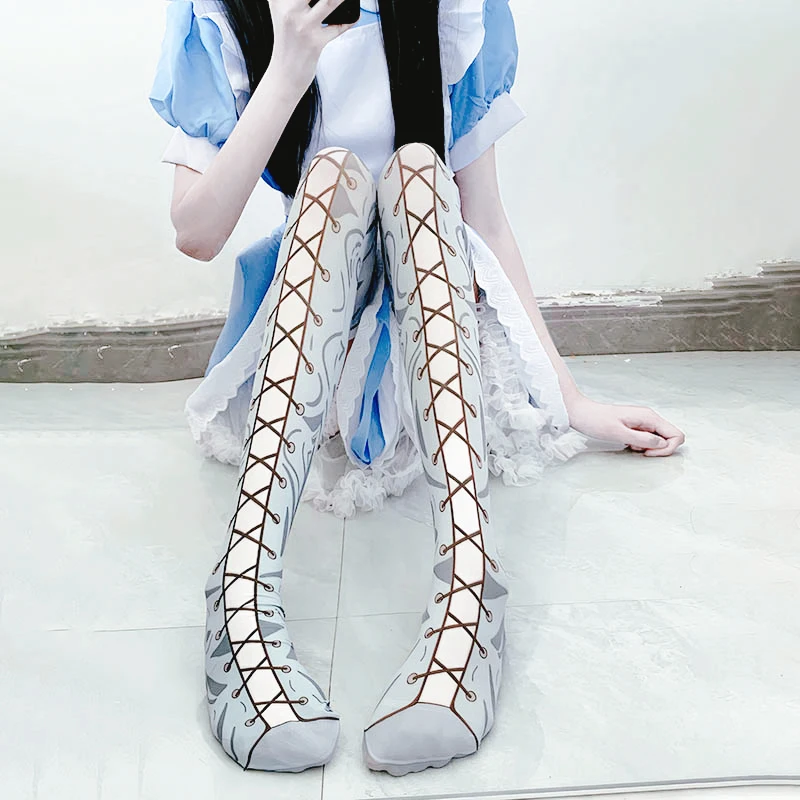 Cosplay Blue white color matching stockings women sexy thigh socks sweet Lolita JK nylon calf socks socks party Comic-Con
Cosplay Blue white color matching stockings women sexy thigh socks sweet Lolita JK nylon calf socks socks party Comic-Con