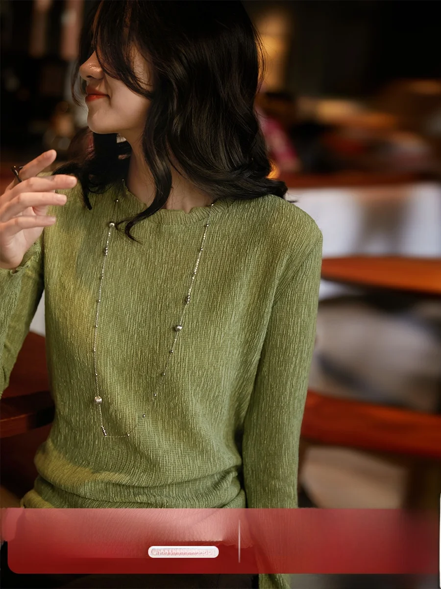 Ele Chic Design Pred Pleat Elastic Tead Base irt Top Outerwear Capable Long Sve round Ne Regular Fit T-irt
Ele Chic Design Pred Pleat Elastic Tead Base irt Top Outerwear Capable Long Sve round Ne Regular Fit T-irt