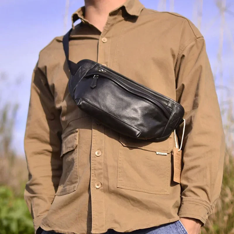 Classics Genuine Leather Chest Bag Men's Fashion Style Casual Bags 2024 New Business Large Capacity Leather Bag's
Classics Genuine Leather Chest Bag Men's Fashion Style Casual Bags 2024 New Business Large Capacity Leather Bag's