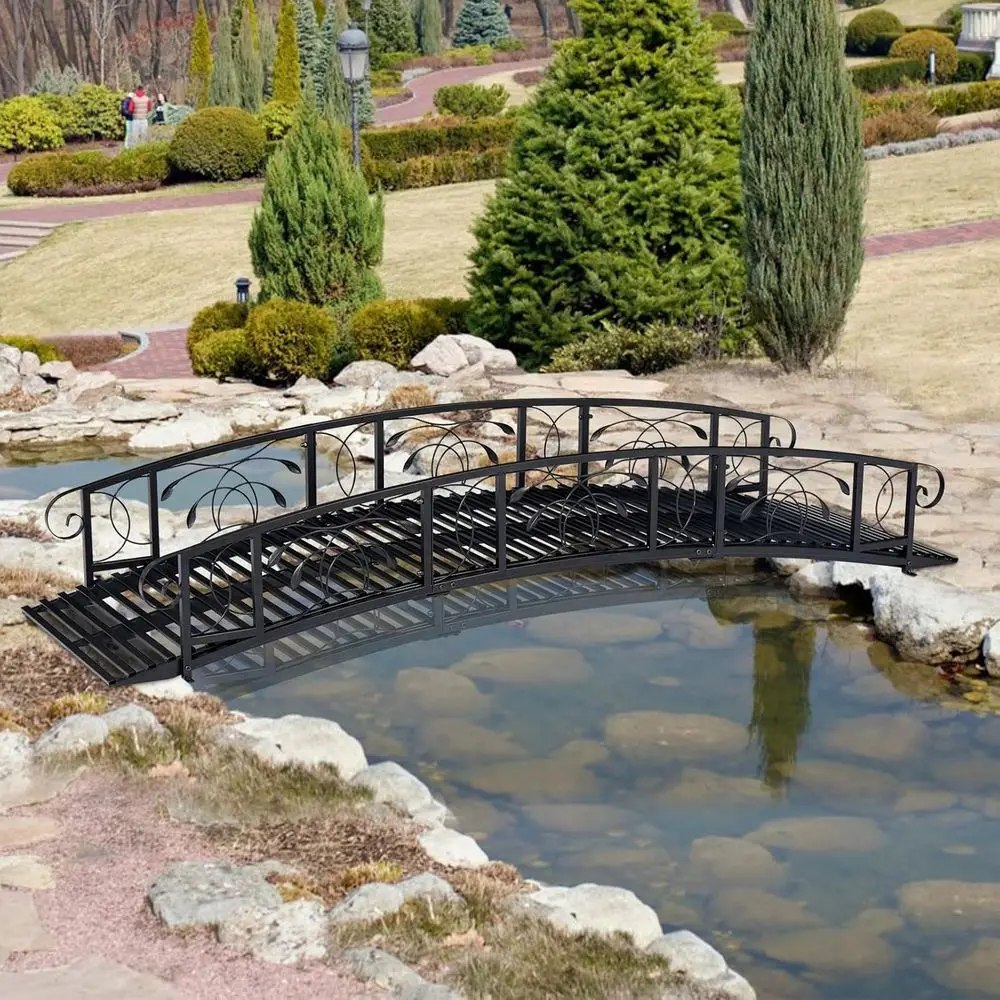 Kinpaw 8T Garden Bridge, Outdoor Metal ootbridge with 2 Saety Rails, Durable Decorative Arc Walkway with Large Weight acity, Dec
Kinpaw 8T Garden Bridge, Outdoor Metal ootbridge with 2 Saety Rails, Durable Decorative Arc Walkway with Large Weight acity, Dec