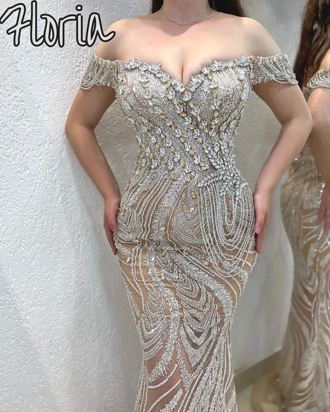 Arabic Champagne Beaded Tassel Mermaid Evening Dresses Off The Shoulder Formal Party Dress Robes De Soirée Custom Made
Arabic Champagne Beaded Tassel Mermaid Evening Dresses Off The Shoulder Formal Party Dress Robes De Soirée Custom Made