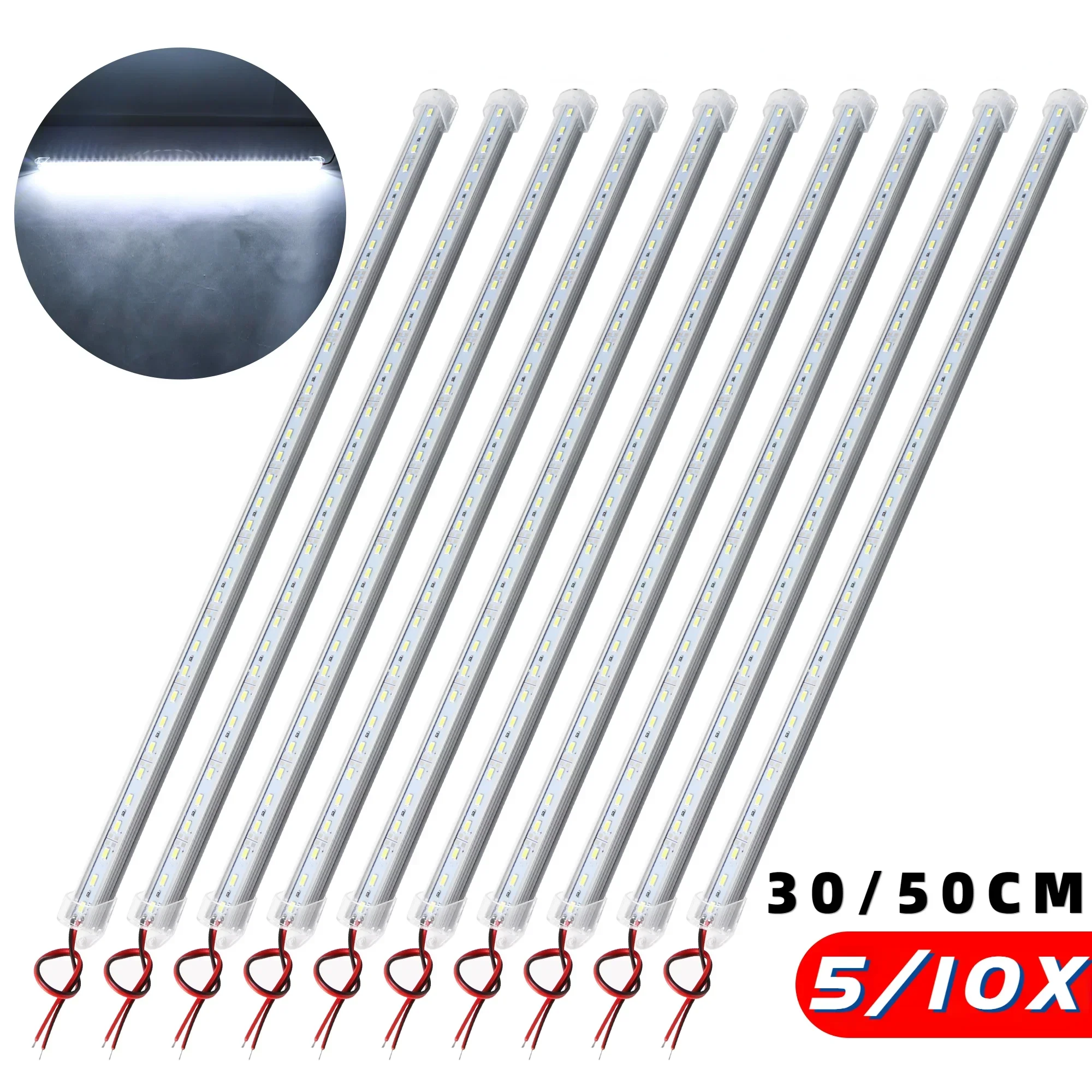 5/10PCS 12V 30/50CM Interior LED Car Light Bar Transparent Rigid Strip Lamp Van Bus Caravan Display Cabinet Under Counter Closet
5/10PCS 12V 30/50CM Interior LED Car Light Bar Transparent Rigid Strip Lamp Van Bus Caravan Display Cabinet Under Counter Closet