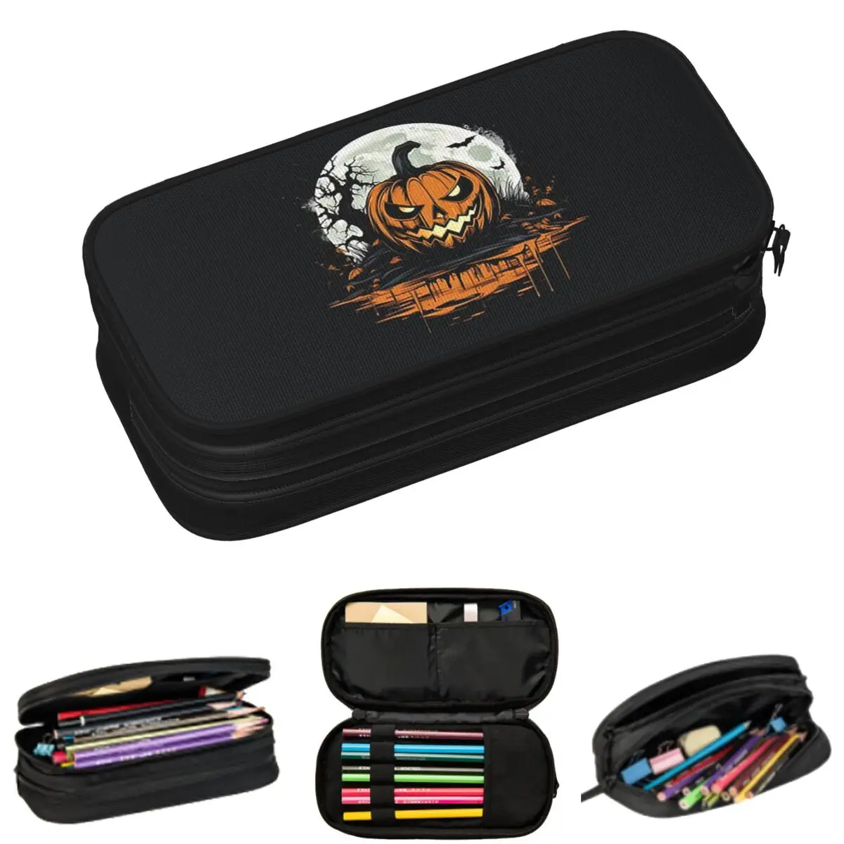 Halloween Spooky Gothic Pumpkin Lantern Pencil Cases for Student Gifts Pen Box Pencil Bag Large Capacity Pencil Pouch
Halloween Spooky Gothic Pumpkin Lantern Pencil Cases for Student Gifts Pen Box Pencil Bag Large Capacity Pencil Pouch