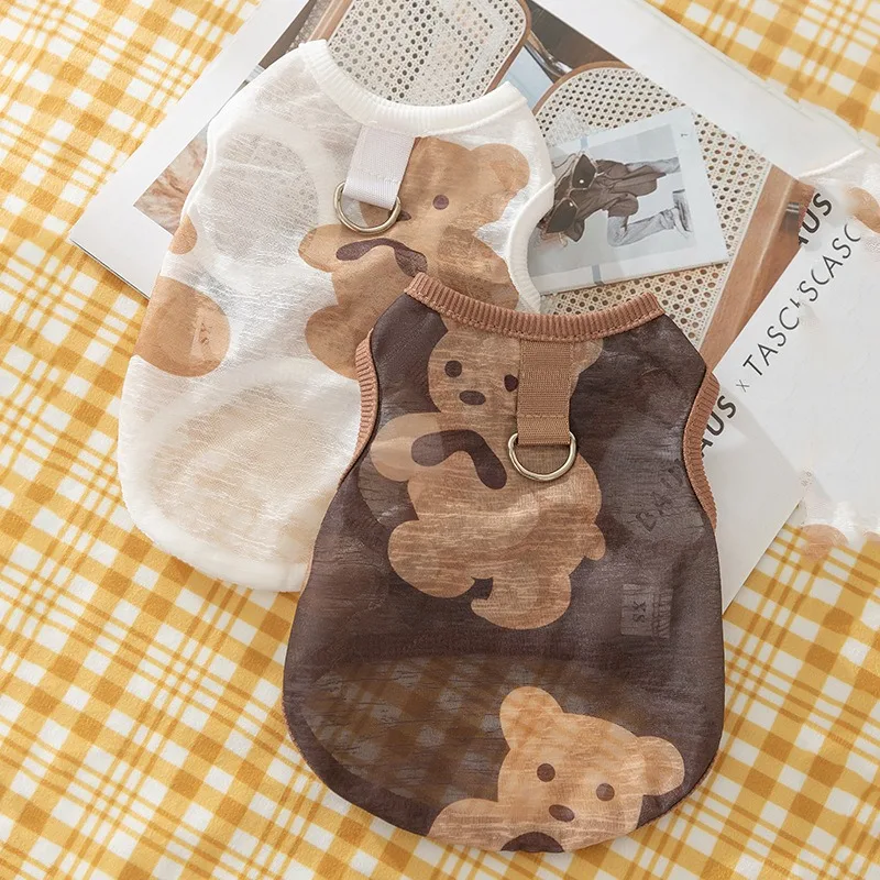 Puppy Dog Clothes Spring Summer Sleeveless Mesh Dog Vest Thin Breathable Teddy Bikini Bear Clothing Pet Two Leg Pullovers
Puppy Dog Clothes Spring Summer Sleeveless Mesh Dog Vest Thin Breathable Teddy Bikini Bear Clothing Pet Two Leg Pullovers