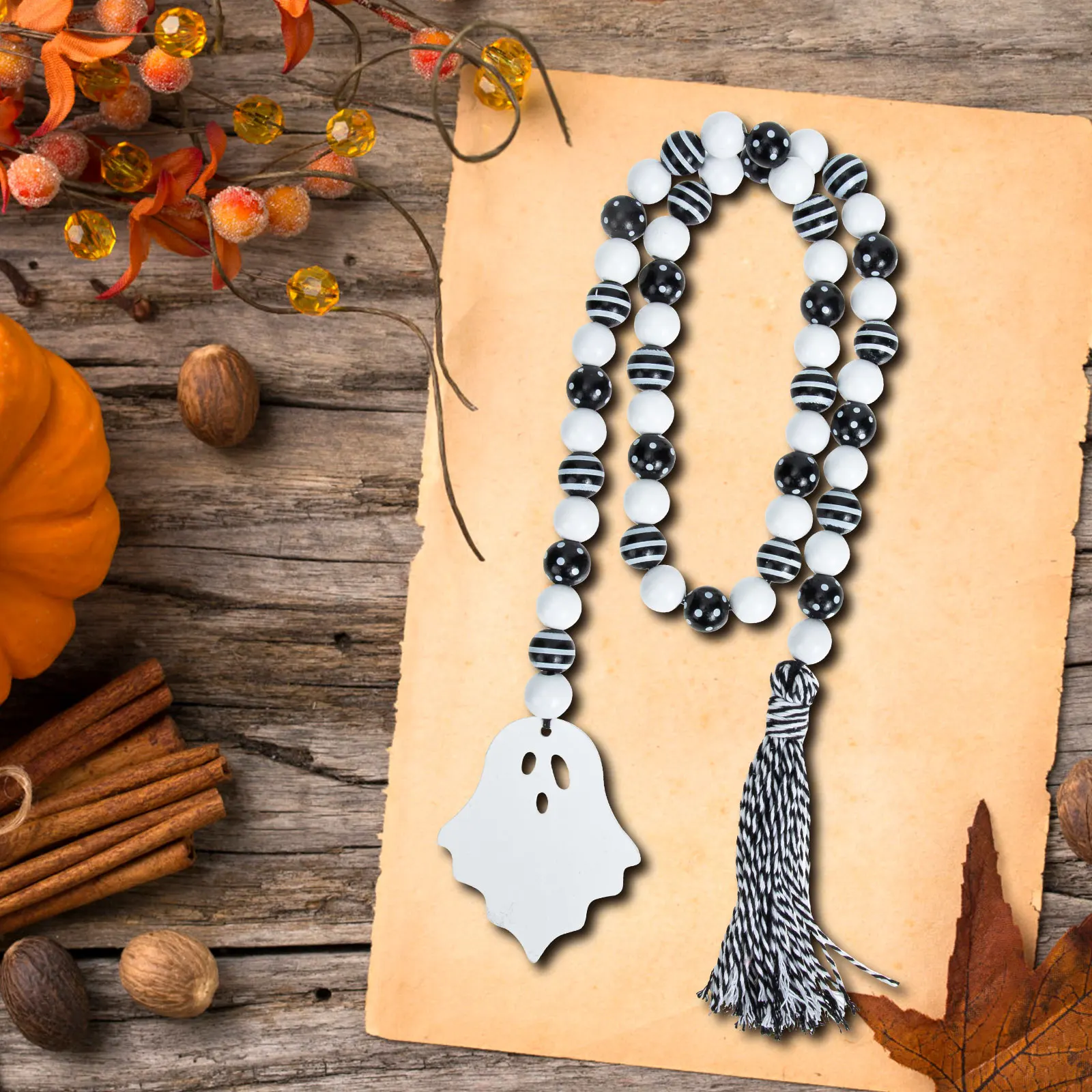 Wood Bead Rustic Home Decor Halloween Wall Hanging Tassel String Beaded nament Classic Color Wooden Beads Vintage Mantel
Wood Bead Rustic Home Decor Halloween Wall Hanging Tassel String Beaded nament Classic Color Wooden Beads Vintage Mantel