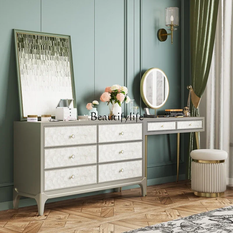 pg45French Cream Style Dresser Storage Cabinet Integrated Bedroom Makeup Table Chest of Drawers
pg45French Cream Style Dresser Storage Cabinet Integrated Bedroom Makeup Table Chest of Drawers